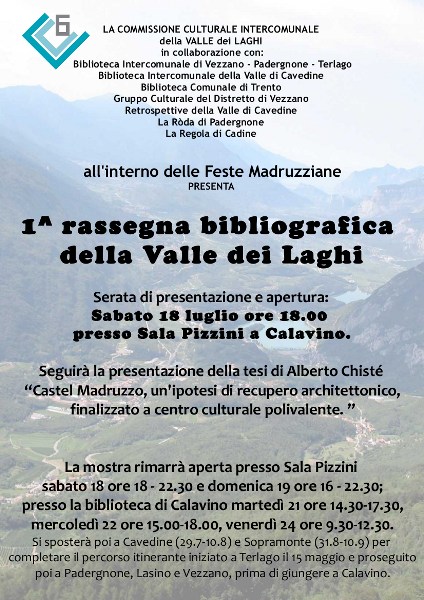 locandina rassegna bibliografica Calavino