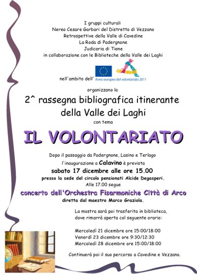locandina volontariato Calavino