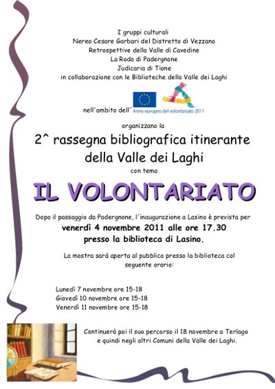 locandina volontariato Padergnone