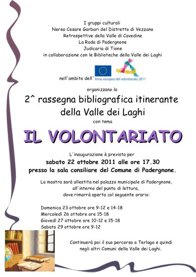locandina volontariato Padergnone