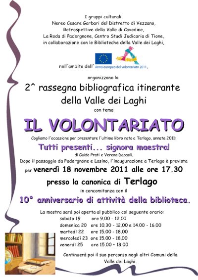 locandina volontariato Terlago