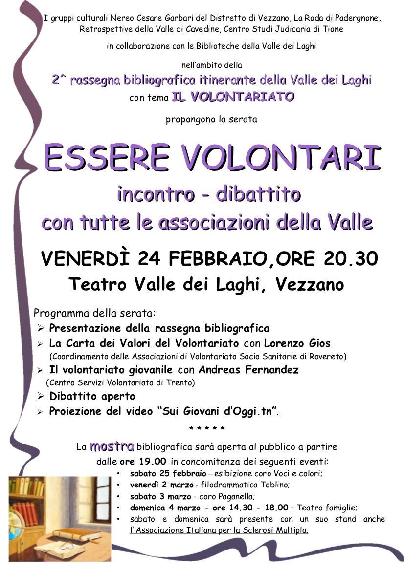 locandina volontariato Cavedine